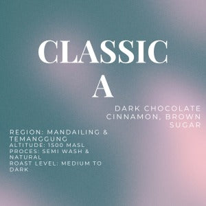 CLASSIC A BIJI KOPI ARABIKA ROBUSTA SPECIAL ESPRESSO - 250 Gram