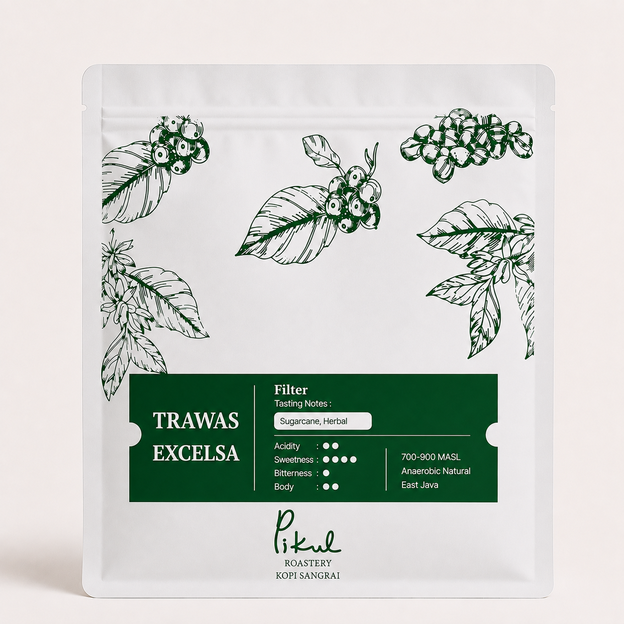 Biji Kopi Arabika Single Origin Trawas Excelsa - 150 gram