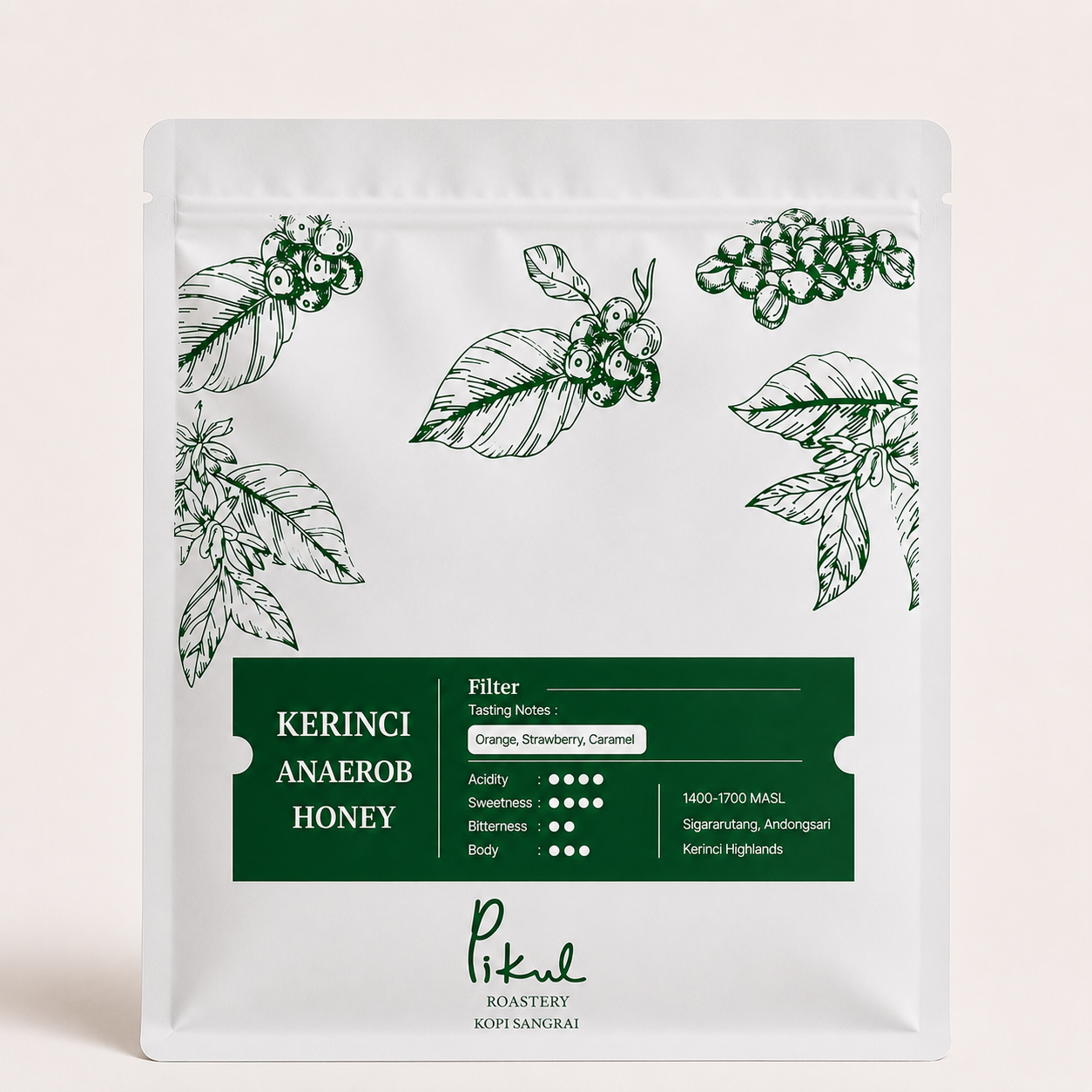 Biji Kopi Arabika Single Origin Kerinci Anaerob Honey - 150 gram
