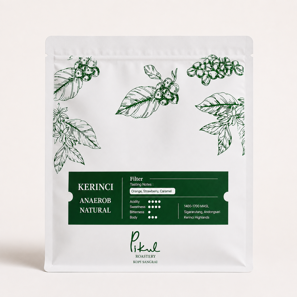 Biji Kopi Arabika Single Origin Kerinci Anaerob Natural - 150 gram