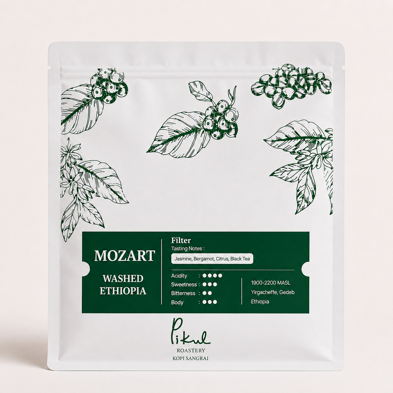 Biji Kopi Arabika Single Origin Costa Rica Mozart - 150 gram