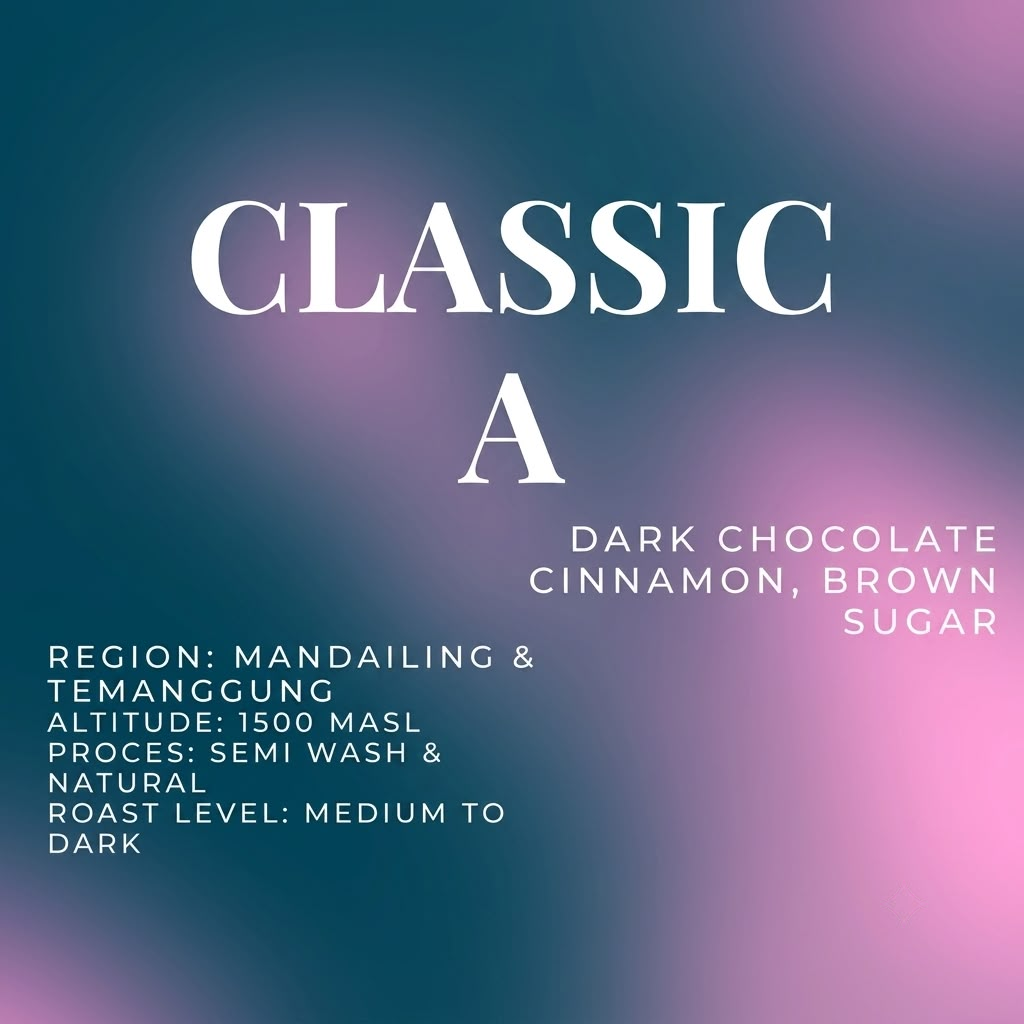 CLASSIC A BIJI KOPI ARABIKA ROBUSTA SPECIAL ESPRESSO - 250 Gram